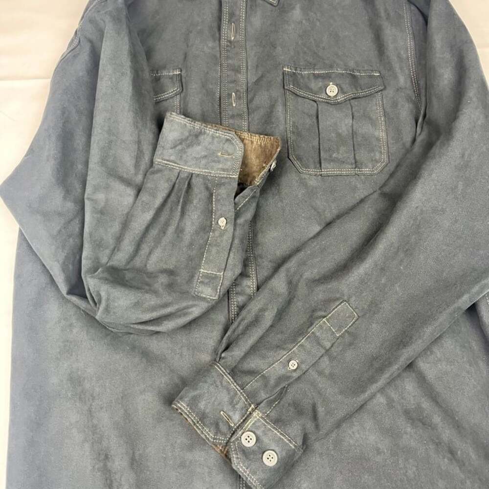 North River Outfitters Mens Snap Up Jacket Black Denim Blend XL